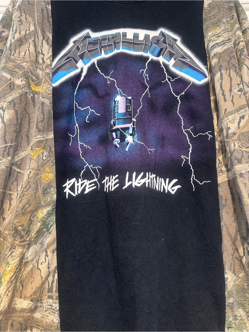 Reworked Metallica Long Sleeve Shirt Size L - Picture 3 of 6